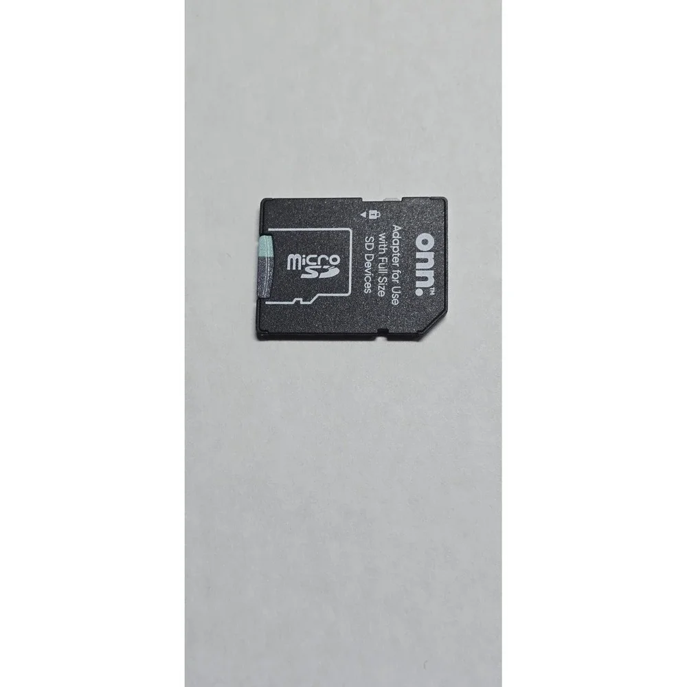 onn. branded 64 GB microSDXC flash memory card with an included adapter